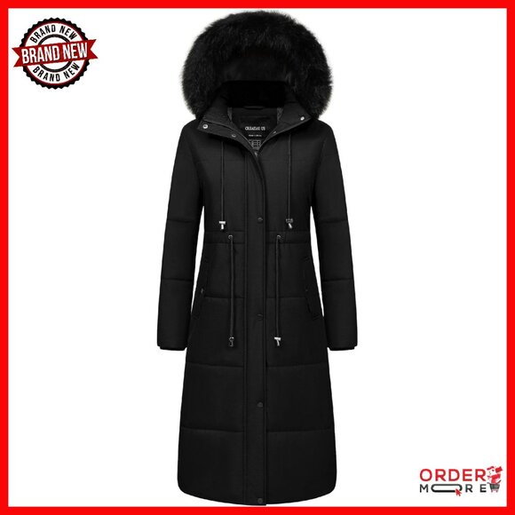Women's Long Puffer Parka Waterproof Winter Coat Hooded Snow Jacket